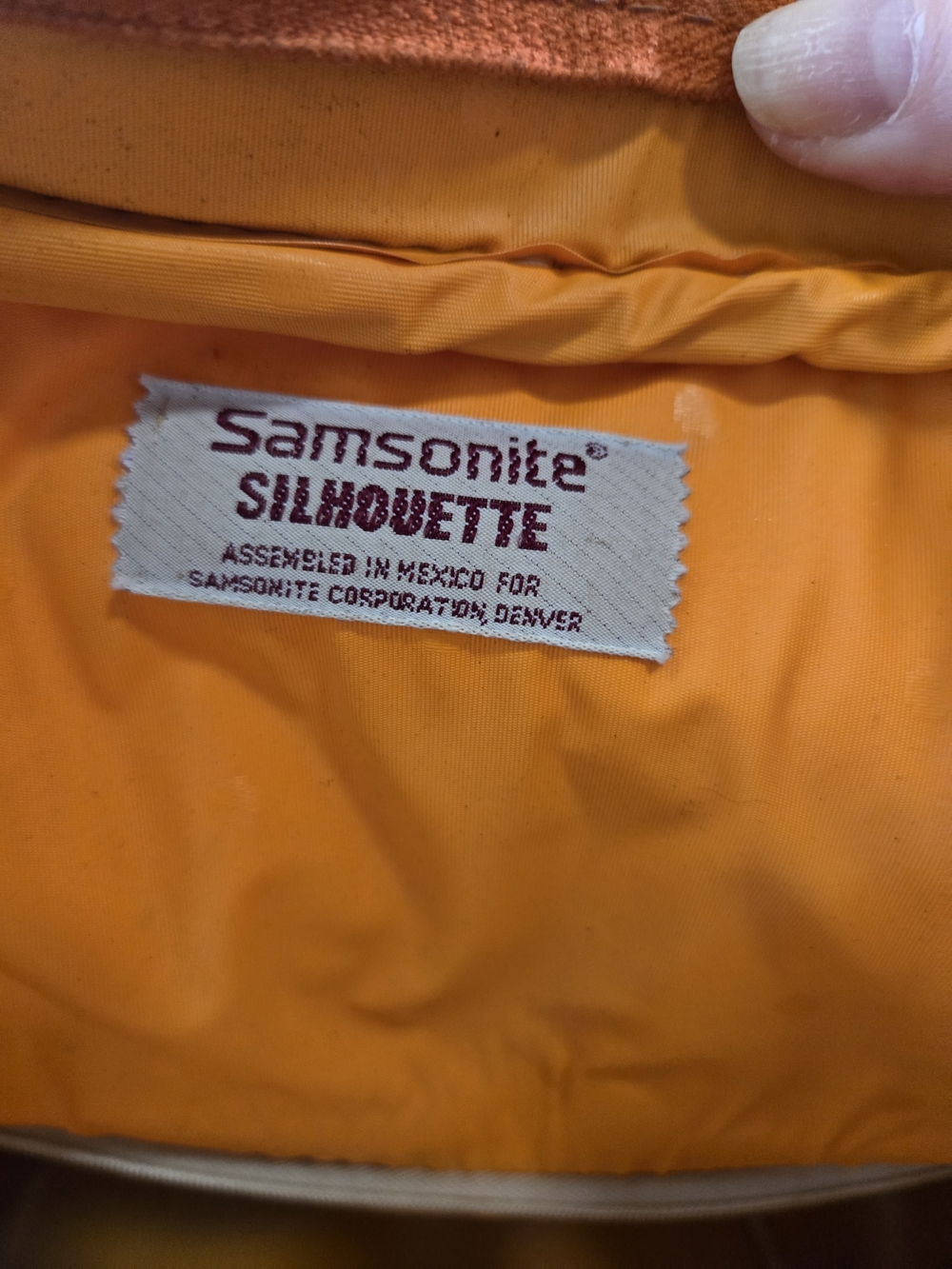 Vintage Samsonite Orange Leather Tote Amazing - Picture 12 of 16